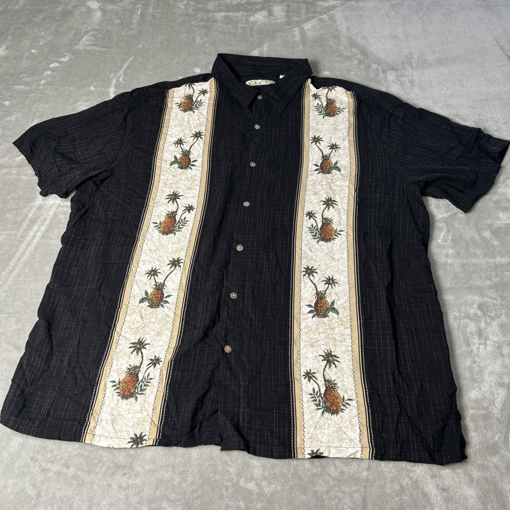 Batik Bay Men's Button-Down Shirt Size XXL 100% Rayon Tropical Casual Beach